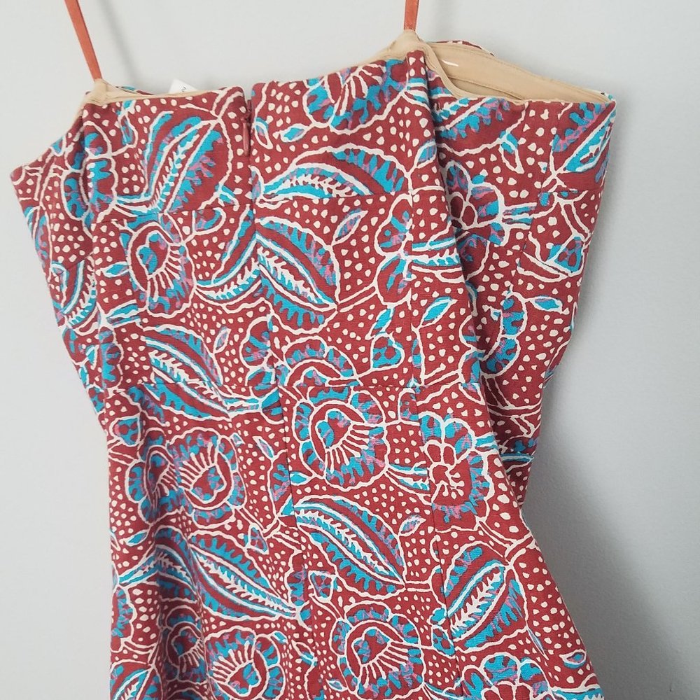 Veronica Beard Fiore Linen Blend floral midi dress - Picture 10 of 13